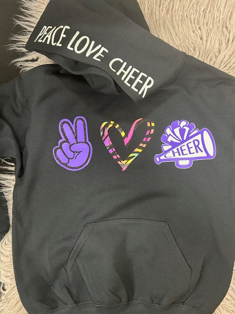 Peace Love Cheer Hoodie